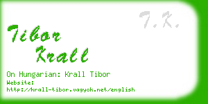 tibor krall business card
